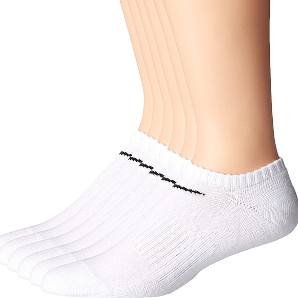 Nike 6-Pair Pack No Show White Cotton Cushion Sock - Picture 2 of 2